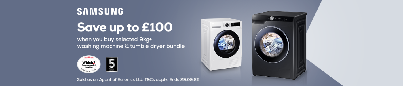 Samsung £100 Off Laundry Bundle