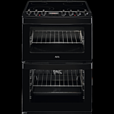 AEG CCB6740ACB 60cm Double Oven Electric Cooker with Ceramic Hob - Black