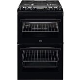 Aeg CGX1130ACB 55cm  Gas Double Oven - Black