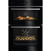 Aeg GE7CP61FB 59.4Cm Built In Electric with Fan in Top And Bottom Oven - Gloss Black Trim