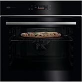 Aeg GX7PB63FSB 59.6Cm Built In Electric Single Oven - Pizzaexpert Gloss Black With Steel Trim