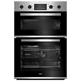 Beko CDFY22309X 60cm Built In High Specification RecycledNet Double Oven - Stainless Steel