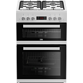 Beko EDG634W 60cm Double Oven Gas Cooker with Gas Hob - White
