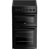 Beko EDVC503B 50cm Electric Double Oven with Ceramic Hob - Black