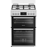 Blomberg GGRN655W  60cm Double Oven Gas Cooker with Gas Hob - White