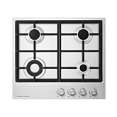 Fisher & Paykel 60cm Gas Hob with 4 Burners in Steel