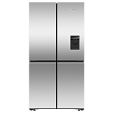 F&P RF605QNUVX1 90.5cm Quad Door Frost Free Fridge Freezer - Stainless Steel