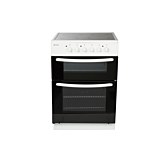Haden HE60DOMW 60.5 Cm wide Double Oven Electric Cooker With Ceramic Hob - White