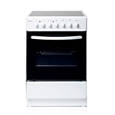 Haden HEC60W 60cm Single Oven Electric Cooker with Ceramic Hob - White