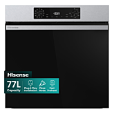 Hisense BI622AXPGUK Built In Electric Oven 59.5cm Black Steel