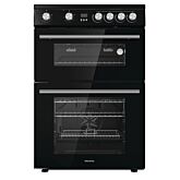 Hisense HDE3211BBUK 60cm Double Oven Electric Cooker with Ceramic Hob - Black