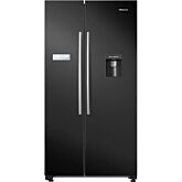 Hisense RS741N4WB11 American Style Fridge Freezer - Matt Black