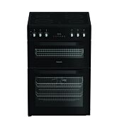 Hotpoint HDE6VDC2B1 60cm Double Oven Electric Cooker - Black