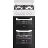 Hotpoint HDG5GCW 50Cm Gas Freestanding Double Cooker