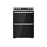 Hotpoint HDT67V9H2CW/UK 60cm Double Electric Cooker with Ceramic Hob - Black/White