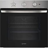 Indesit IO233XUK Single Fan Oven - Enamel Coating - Grill Plus Fan - 66L With 3 Dial With Non digital Timer