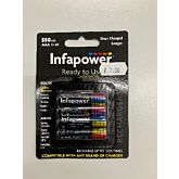 Infapower B009 AAA 550Mah Rechargable Batteries 4Pk