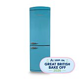 Montpellier MAB190PB Full Nofrost Retro 60Cm Fridge Freezer - Pastel Blue