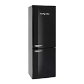 Montpellier MAB386K 60cm 60/40 Retro No Frost Fridge Freezer - Black