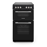 Montpellier  MDOC50FK 50cm Double Oven Electric Cooker with Ceramic Hob - Black