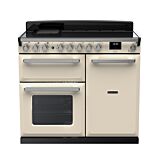 Rangemaster Estel Deluxe ESDL100EIPPCR/CM1 100cm wide Electric Range Cooker with Induction Hob - Cream / Chrome - A/A Rated