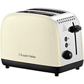 Russell Hobbs 26551 Cream Colour Plus Stainless Steel 2 Slice Toaster