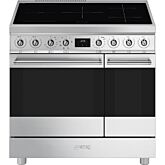Smeg C92IMX2 90Cm Steel Double Cavity Cooker With Induction Hob