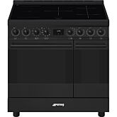 Smeg C92IPN2 90Cm Symphony Dual Cavity Pyrolitic Cooker With Induction Hob - Matte Black