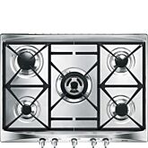 Smeg SR275XGH2 69cm Cucina Stainless Steel 5 Burner Gas Hob with Ultra Rapid Burner