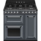 Smeg TR93GR 90cm Victoria Dual Fuel Range Cooker - Slate Grey