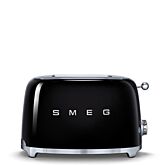 Smeg TSF01BLUK 2 Slice Retro Style Gloss Black Toaster