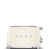 Smeg TSF03CRUK 4 Slice 50'S Style Cream 4 Slice Side By Side Toaster 