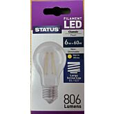 Status 6SFGESP 6W = 60W Pearl Es Led Gls Bulb