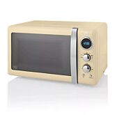 Swan SM22030LCN Retro Led Digital 20L Microwave 5 Power Levels 800W