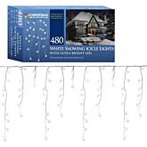 The Christmas Workshop 87850 480 White Snowing Icicle Lights With Ultra Bright Led