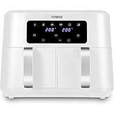 Tower T17137WHT 8.5L Dual Basket Air Fryer - White