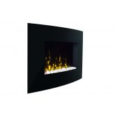 Dimplex Artesia ART20 Curved Glass Electric Wall Fire With Crackling Fire Sound