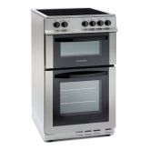 Montpellier MDC500FS 50Cm Ceramic Cooker in Silver with Double Oven