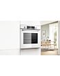 Bosch HQA534BW3B Series 4 Built In Single Oven With Added Steam