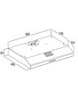 CATA UBSVH60SS 60cm Unbranded Visor Cooker Hood