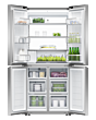 Fisher And Paykel RF500QNUX1 79cm Wide Quad Door Recessed Fridge Freezer with Ice and Water