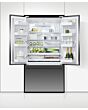 Fisher And Paykel RF540ADUB7 Freestanding French Door Refrigerator Freezer, 90cm with Ice & Water - Black Steel