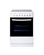 Haden HEC60W 60cm Single Oven Electric Cooker with Ceramic Hob - White