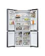 Haier HCR5919EHMB 90Cm Freestanding American Fridge Freezer - Brushed Black