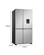 Hisense RS840N4WCE 60/40 91cm Frost Free American Fridge Freezer - Stainless Steel