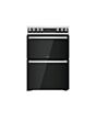 Hotpoint HDT67V9H2CW/UK 60cm Double Electric Cooker with Ceramic Hob - Black/White