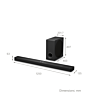 LG US90TY Wireless5.1.3ch Soundbar & Subwoofer - Black
