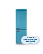 Montpellier MAB190PB Full Nofrost Retro 60Cm Fridge Freezer - Pastel Blue