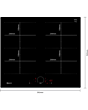 Neff T66FHX4L0 59.2cm Black Induction Hob