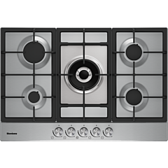 Blomberg GMB83512 75cm 5 burner Gas Hob with cast iron pan supports